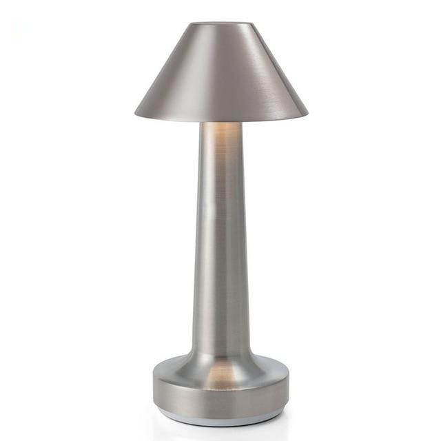 gold cordless touch sensor iron silver table lamp