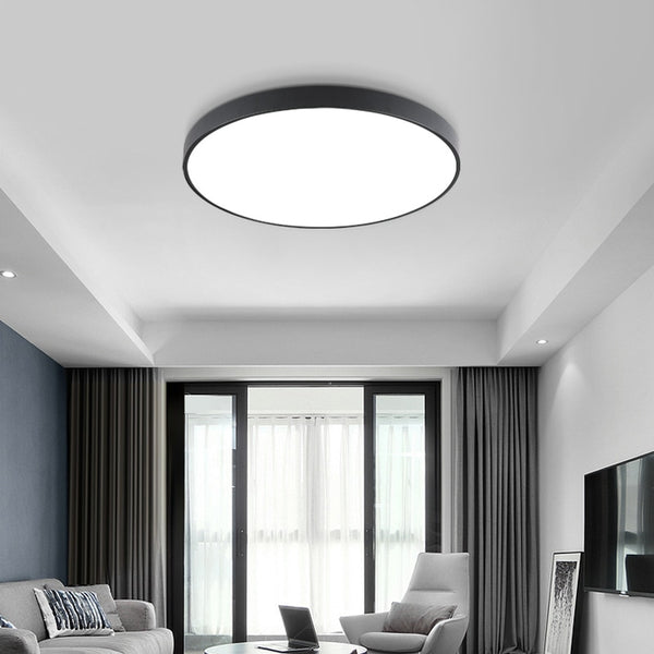 round pvc monochrome gray ceiling LED lamp