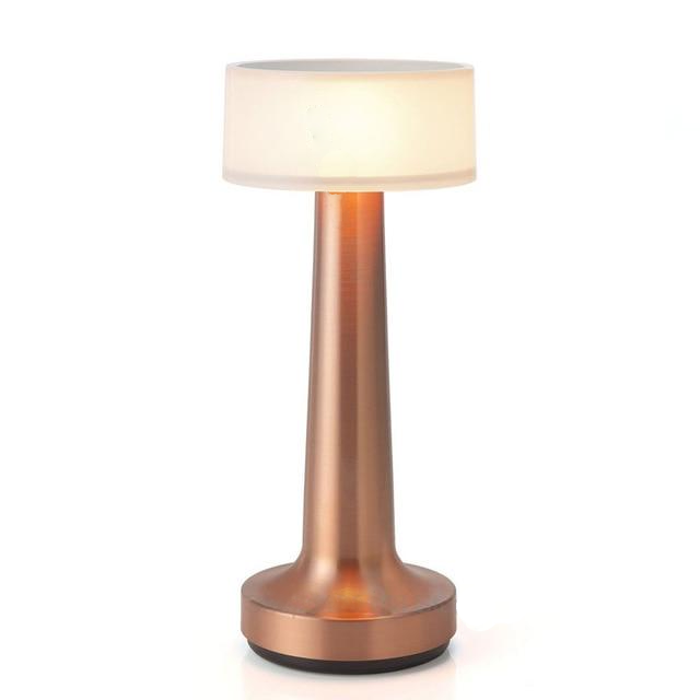 Neoz Touch Sensor LED Table Lamp with Rechargeable Batteries Gold Rose Gold