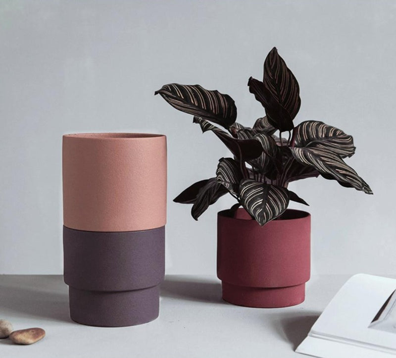 Colorful Porcelain Stackable Planters Gifting Ideas