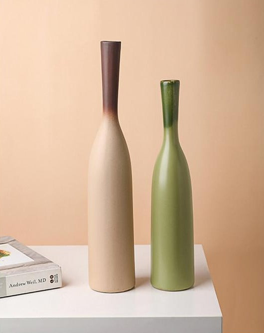 cylinder round ceramic decorative vase
