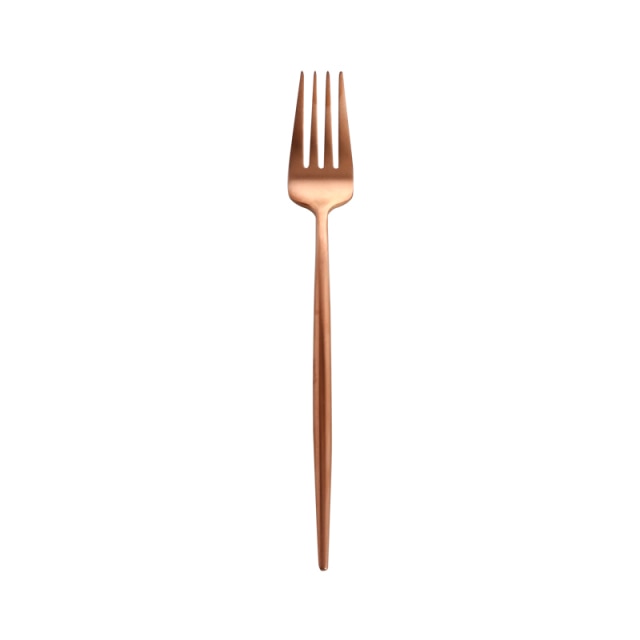 stainless steel rose gold fork