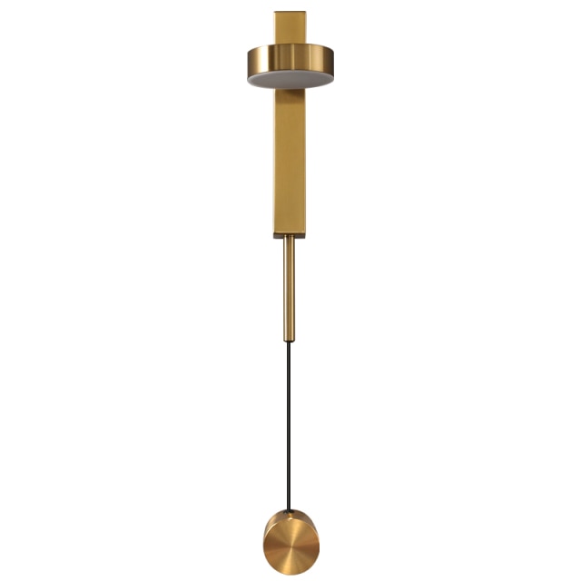 Vertical Rectangle Gold Iron Painted Wall Light