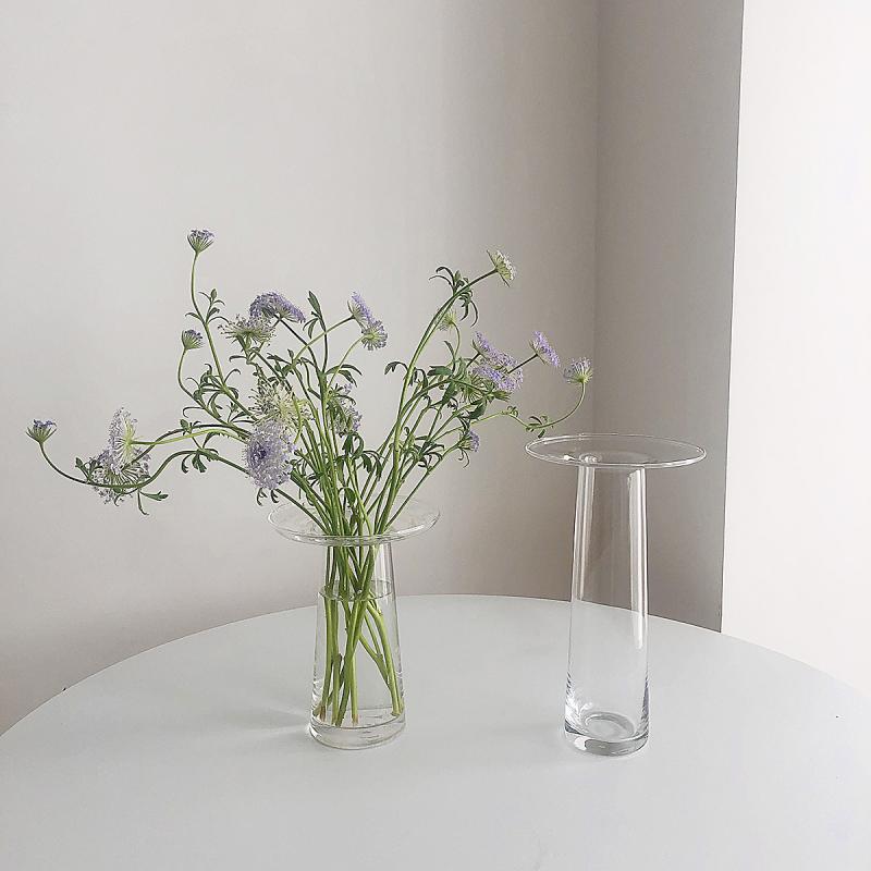 Home Flower Vases in Transparent Design for Table Vases Decoration