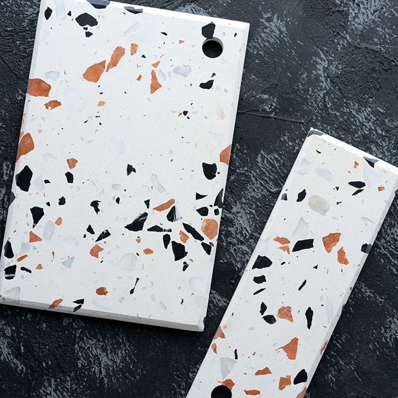 rectangle color splatter Ceramic porcelain tray