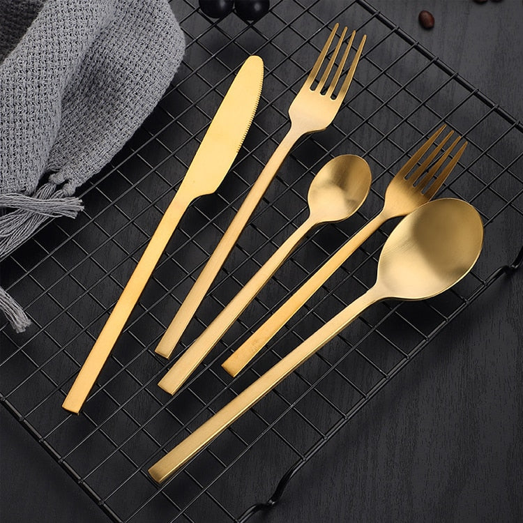 Glossy black and gold knife set! … curated on LTK