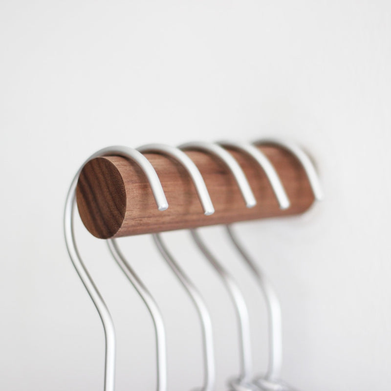 Rounded natural wood wall hanger