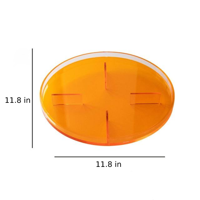 round acylic yellow tray