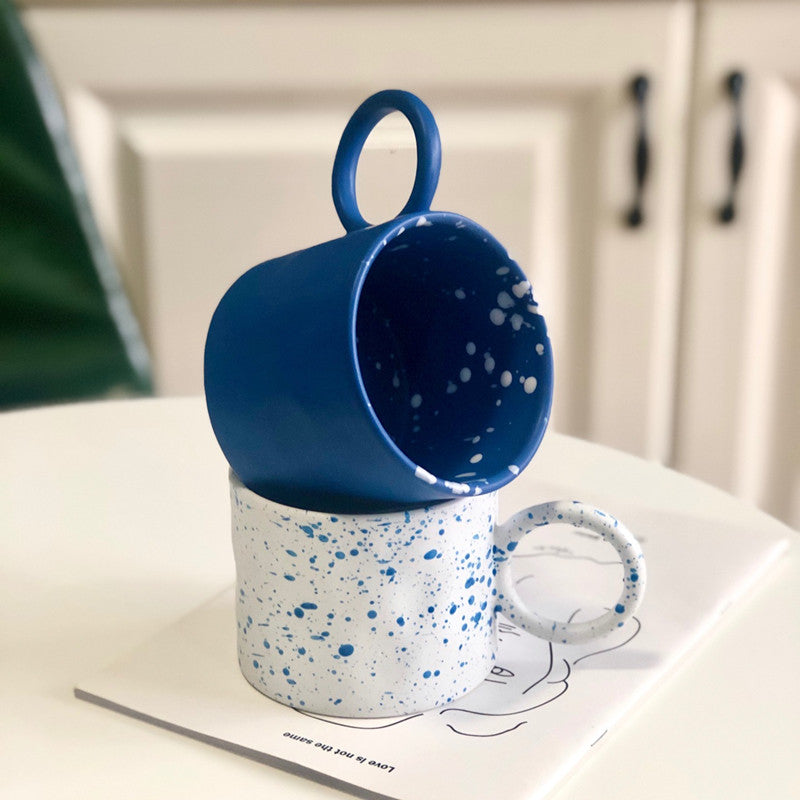 Ceramic Porcelain Handmade and Hand Painted paint splash mug