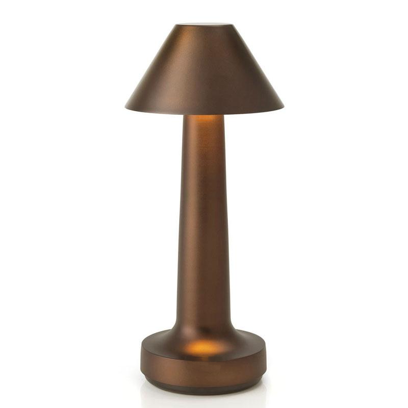 Bronze cordless touch sensor iron coffee table lamp
