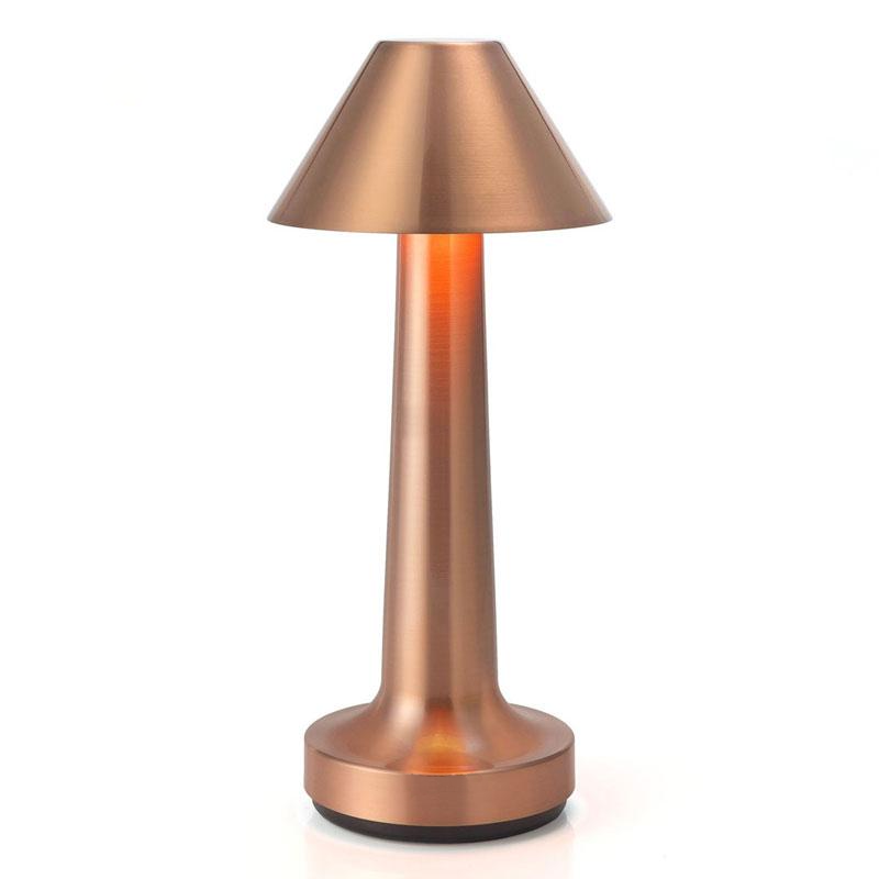 gold cordless touch sensor iron rose gold table lamp
