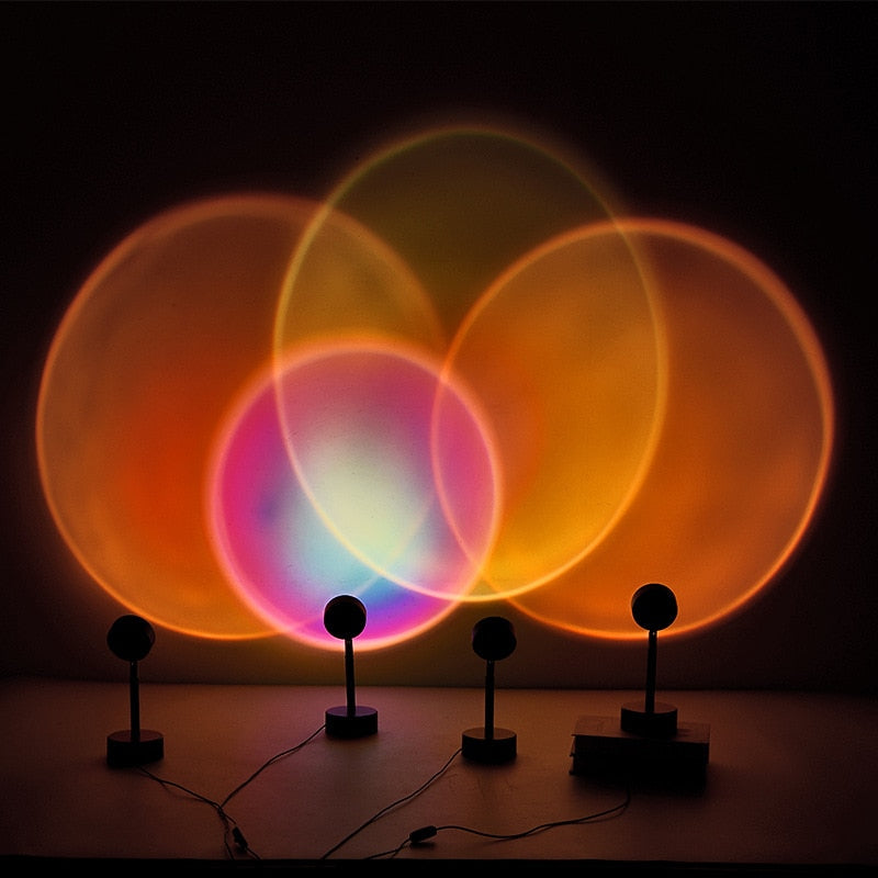 Prismatic colorful light table Lamps