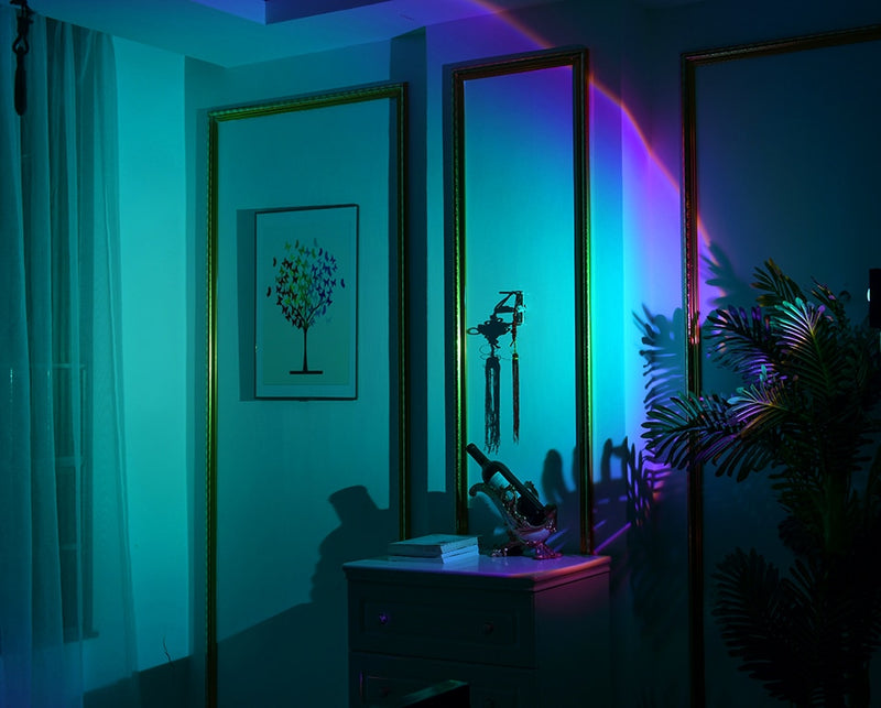 Prismatic lamp colorful light