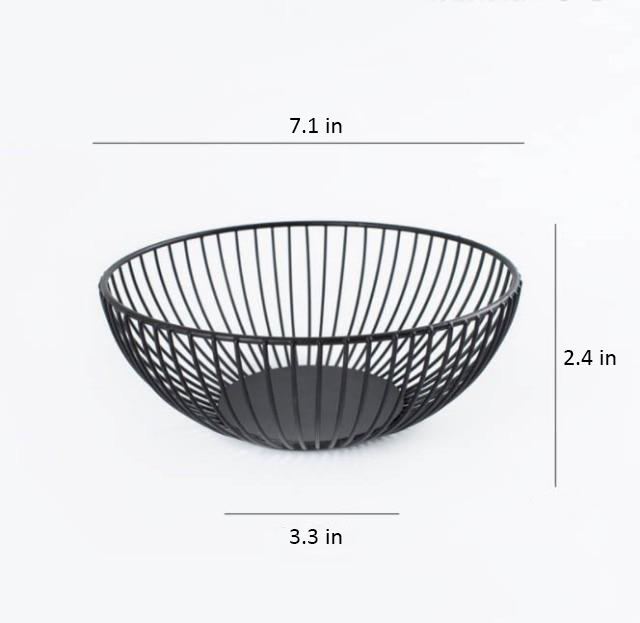Round Small Black Storage Basket Measurements