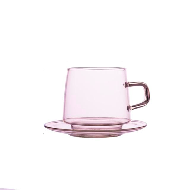 lavender glass tea cup