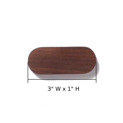 rectangular oblong dark wood wall key holder