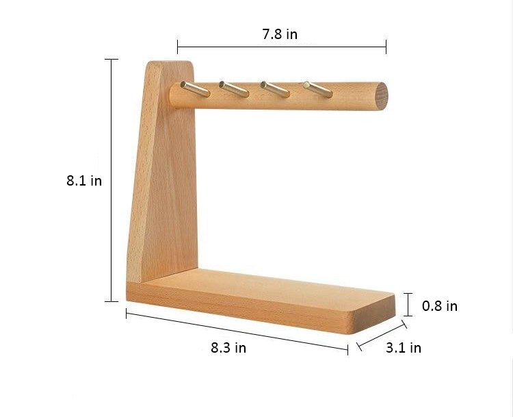 L shape walnut hanger measurements