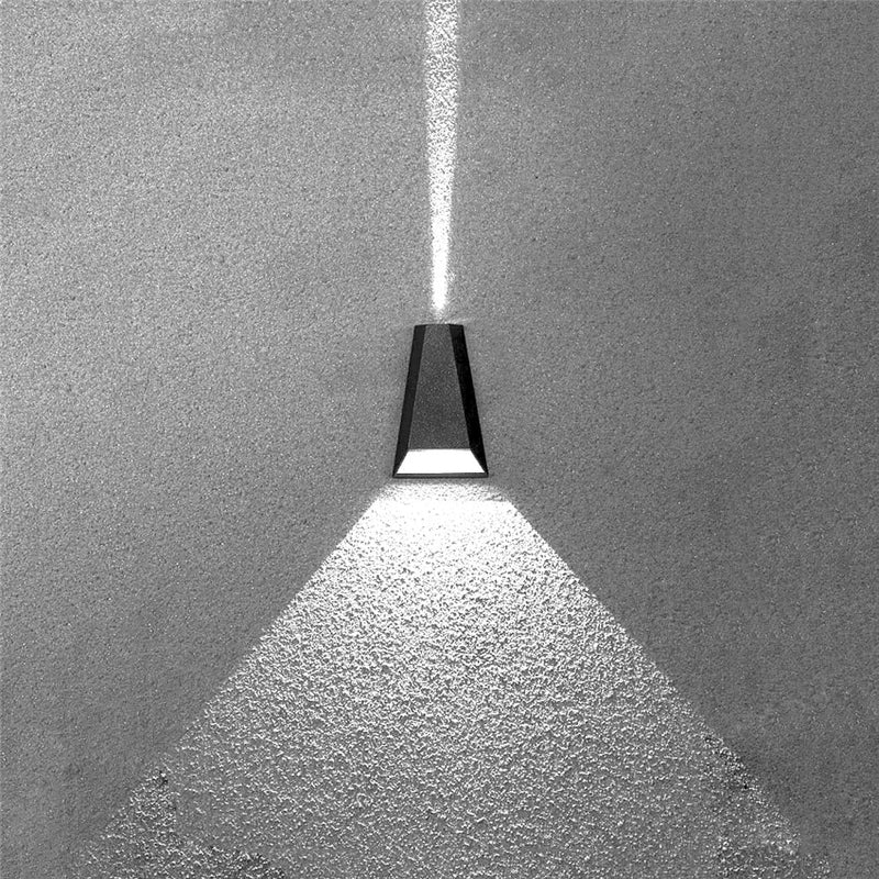 Boxy Black White Gray Double Shining LED Outdoor Wall Light