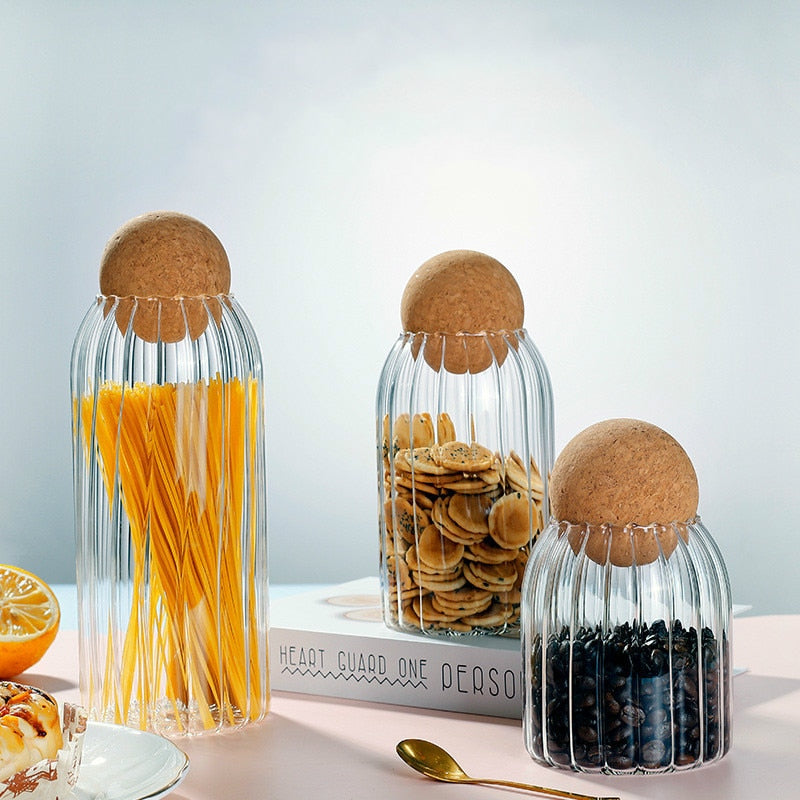 Glass jar with lid Kitchen Organizer