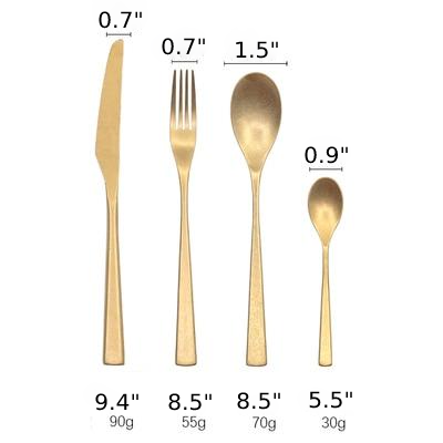stainless steel gold flatware set
