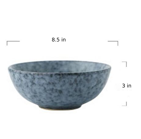 round ceramic ashy gray bowl