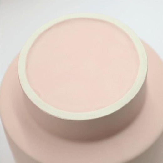 round ceramic pale pink vase