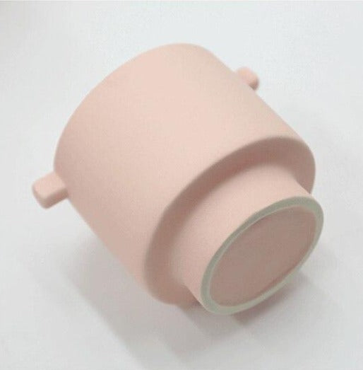round ceramic pale pink  vase