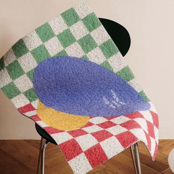 Rectangle Geometric Anti Dust and Slip Carpet