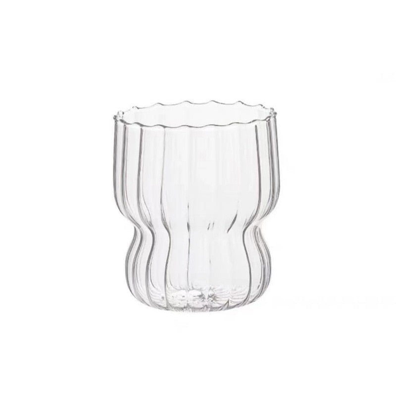 Round Stripes Glass Cup