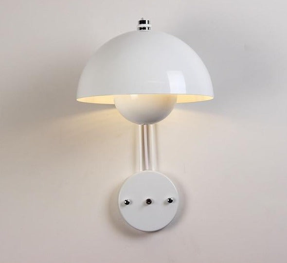 Round white Metal Wall Lamp Flowerpot Metal LED Wall Lamp VP8 LED light