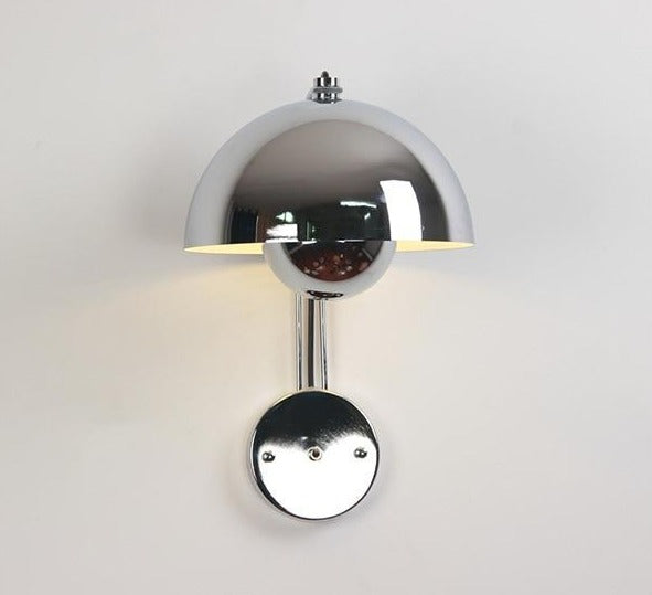 verner panton Round silver Metal Wall Lamp Flowerpot Metal LED Wall Lamp VP8 LED light