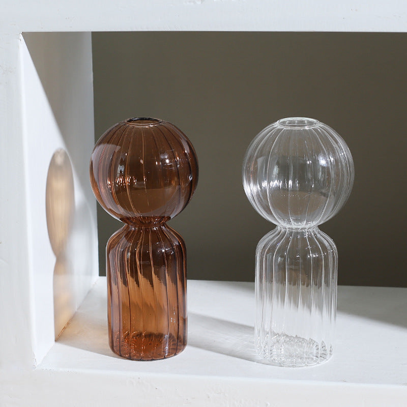 Minimalist European Glass Geometric Vase