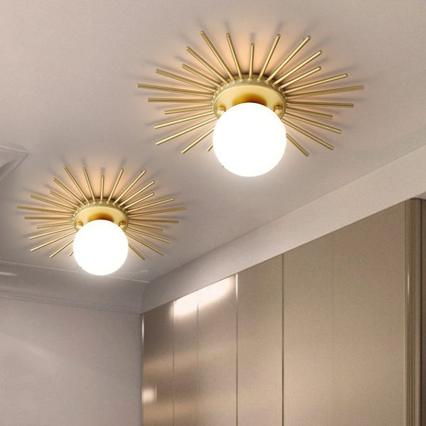 Pendant Light in Modern Style Ceiling Light with Gold Glass Ball Bohemian Art Deco
