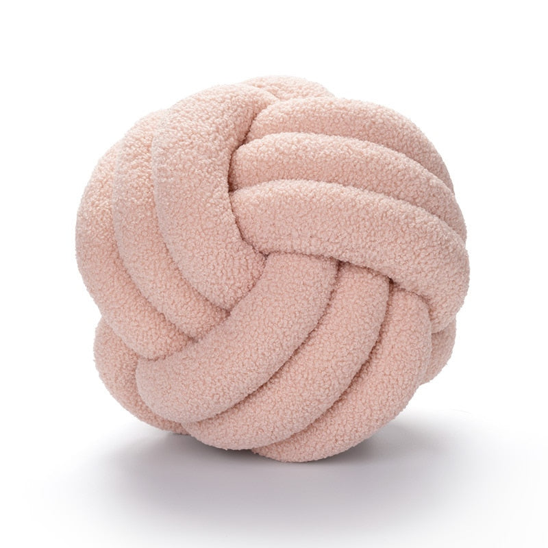 Round Pink Knot Cushion
