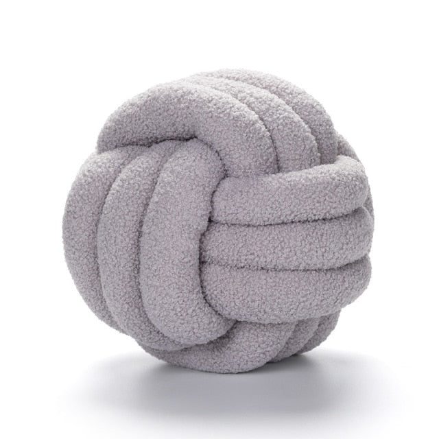 Round Gray Knot Cushion