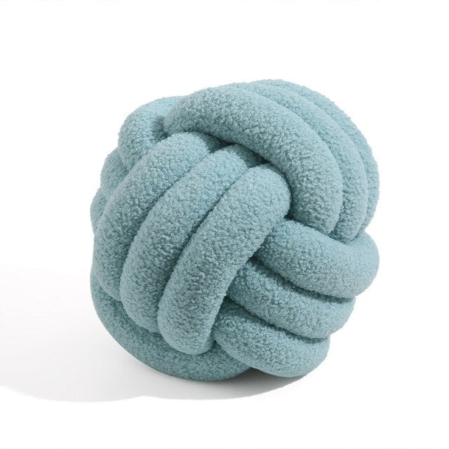 Round Blue Knot Cushion