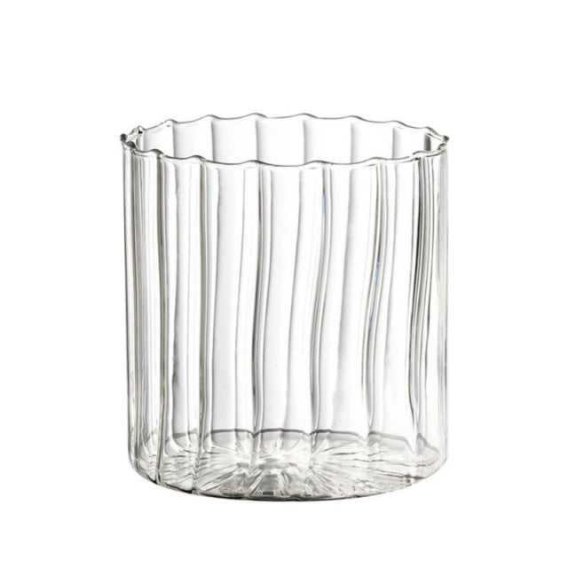 Drinkware Glass Corrugated Glass Striped Heat Cup 