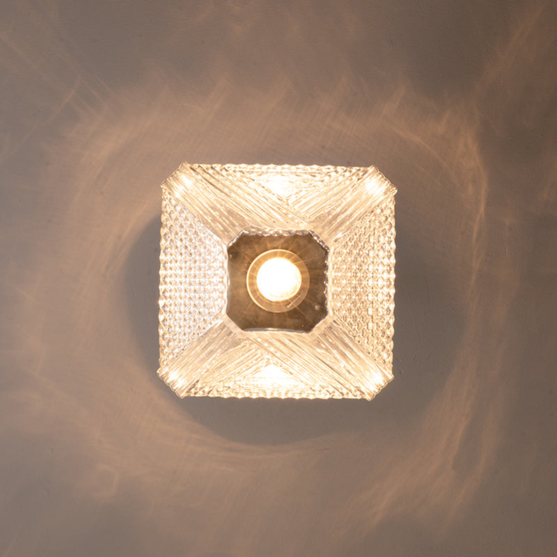 Textured Diamond Gold Glass Iron Elegant Ceiling Hanging Pendant Light