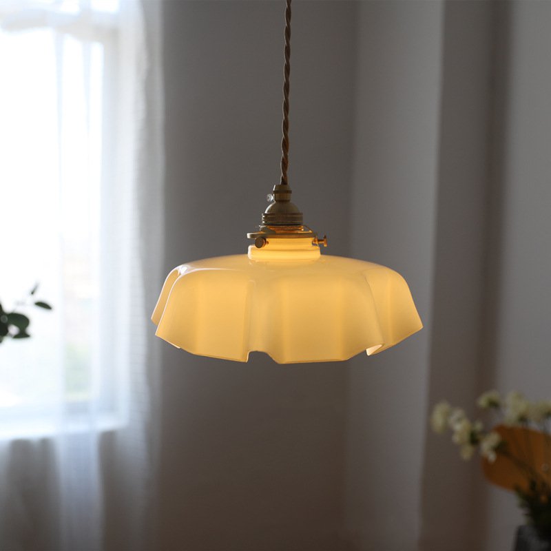 Draped Flower Retro Glass Ceiling & Pendant Light - LED light