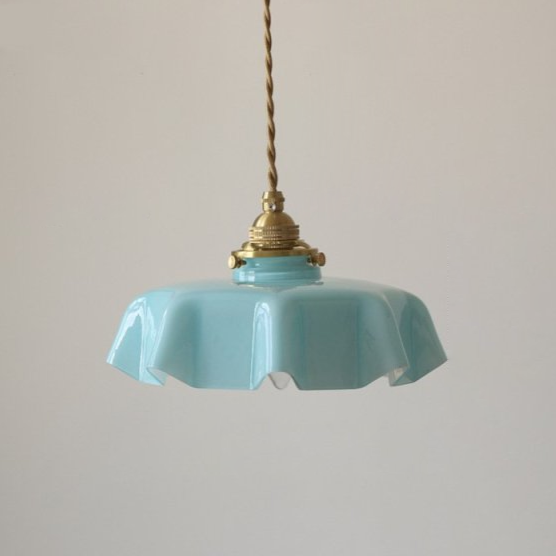 Pendant Lamp Retro Vintage Flower Glass Hanging and ceiling Light