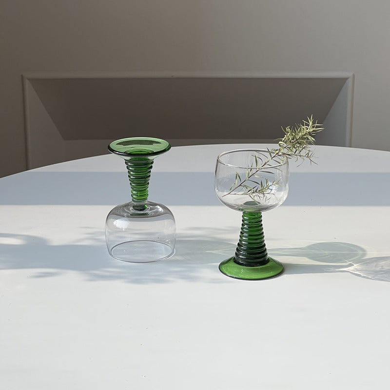 Explore the Timeless Elegance of Phillips Colored Glass Goblet & Decanter  Collection