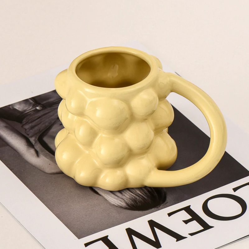Bubble Shaped Cub Ceramic Mug for Water and Coffee Cup