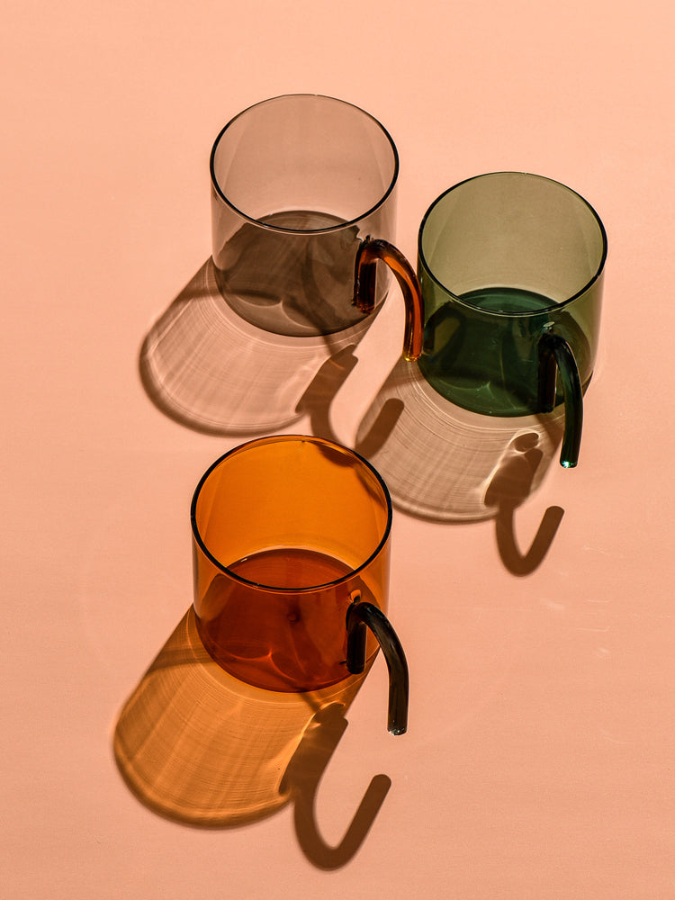 Casio Contrast Handle Tinted Glass Cups