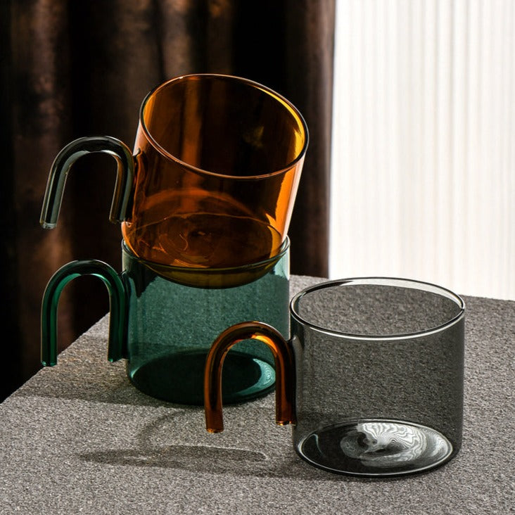 Glass Cup contrast color creative design