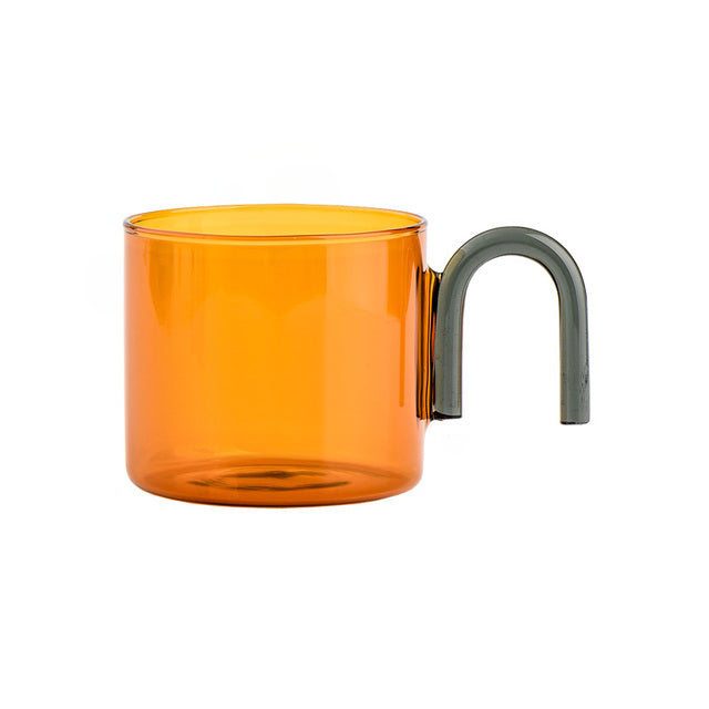 Glass Cup contrast color creative design amber orange