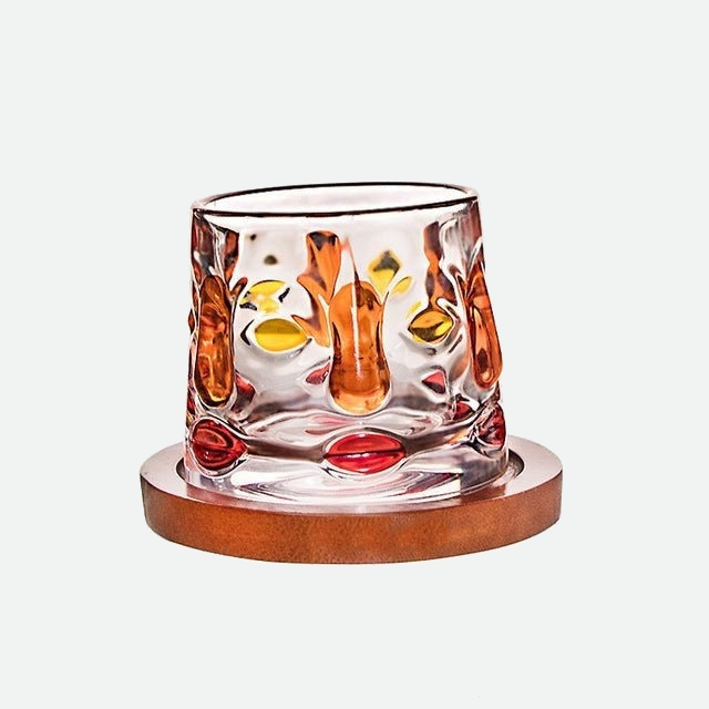 Harlequin Colorful Painted Glass Tumbler