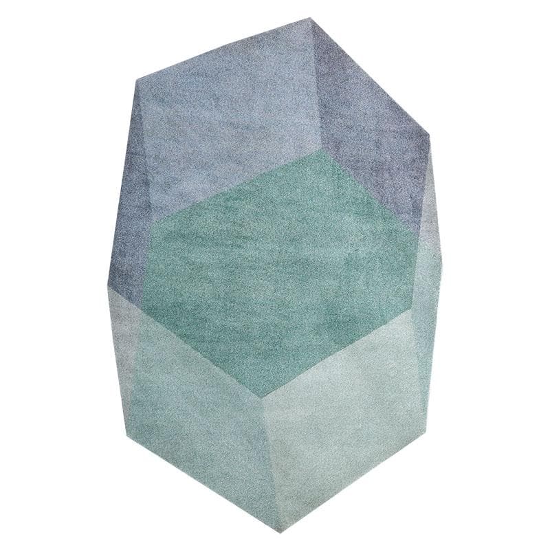 Modern Minimalist Jade Prism Polygon Area Rug for Room decoration