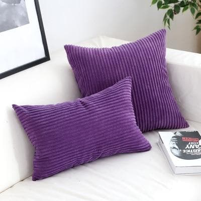 Corduroy Cushion Covers in Bright colors 17x17 24x24 Purple
