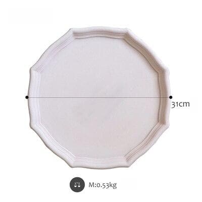Wooden geometric shapes Matte light pink  serving tray 