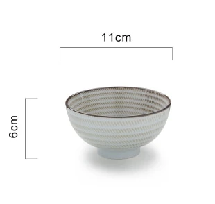 Japanese Ceramic Porcelain Bowls and Plates for Modern Kitchen Ivory
